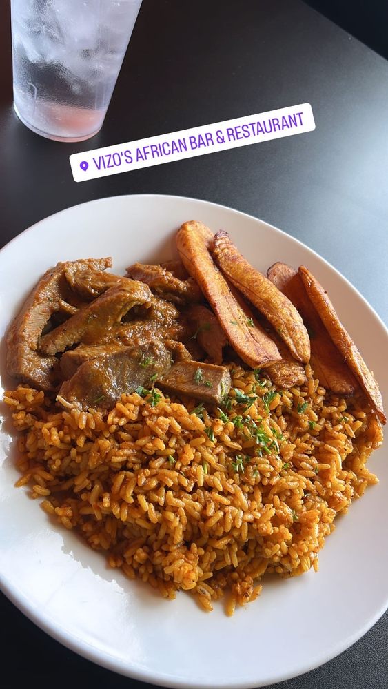 Food from Vizo's African Bar & Restaurant