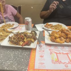 Golden Dragon Chinese Restaurant - 1. Chicken Chow Mein, 3. Mongolian Beef, 14. Orange Chicken. Yum!