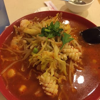 Dumpling House - Spicy seafood soup. Great way to filter out. - Shanghainese Near Me - Arcadia, California Dumpling House - Spicy seafood soup. Great way to filter out. - Shanghainese Near Me - Arcadia, California