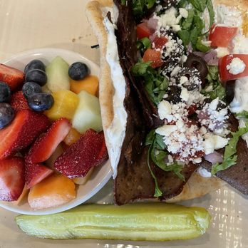 Social on Main - Lamb Gyro with fruit cup side - Breakfast & Brunch Near Me - Blowing Rock, North Carolina Social on Main - Lamb Gyro with fruit cup side - Breakfast & Brunch Near Me - Blowing Rock, North Carolina