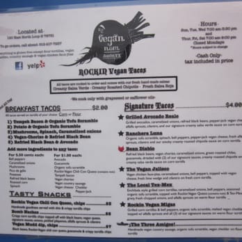 The Vegan Nom - Menu - Vegan Near Me - Austin, Texas