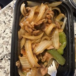 Green Garden - Pepper steak and onions.