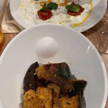 Roscioli - Burrata and panzanella salad - Italian Near Me - New York, New York Roscioli - Burrata and panzanella salad - Italian Near Me - New York, New York