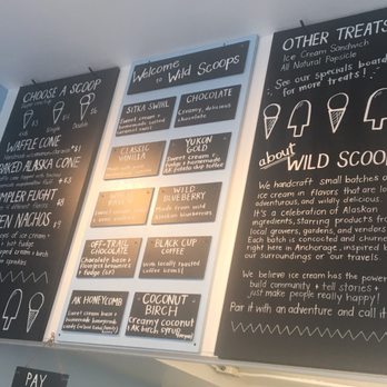 Wild Scoops - Menu as of 6/19 - Ice Cream & Frozen Yogurt Near Me - Anchorage, Alaska Wild Scoops - Menu as of 6/19 - Ice Cream & Frozen Yogurt Near Me - Anchorage, Alaska