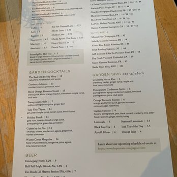 Terrain Cafe - Menu: Holiday Season Beverages (2022) - New American Near Me - Westport, Connecticut
