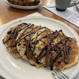Chunky Monkey Pancakes and Scrapple Nuggets Chunky Monkey Pancakes and Scrapple Nuggets