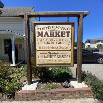 Mendocino Market - Sign - Grocery Near Me - Mendocino, California