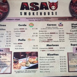 Asao Smokehouse - Menu front side