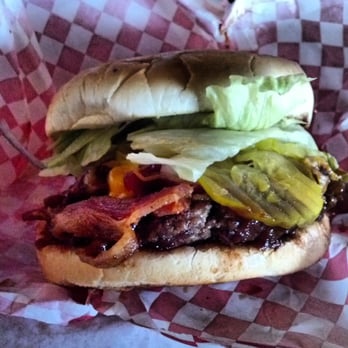 The Burger Barn - Bacon Cheddar Burger W/ Bbq Sauce - Burgers Near Me - Manvel, Texas The Burger Barn - Bacon Cheddar Burger W/ Bbq Sauce - Burgers Near Me - Manvel, Texas