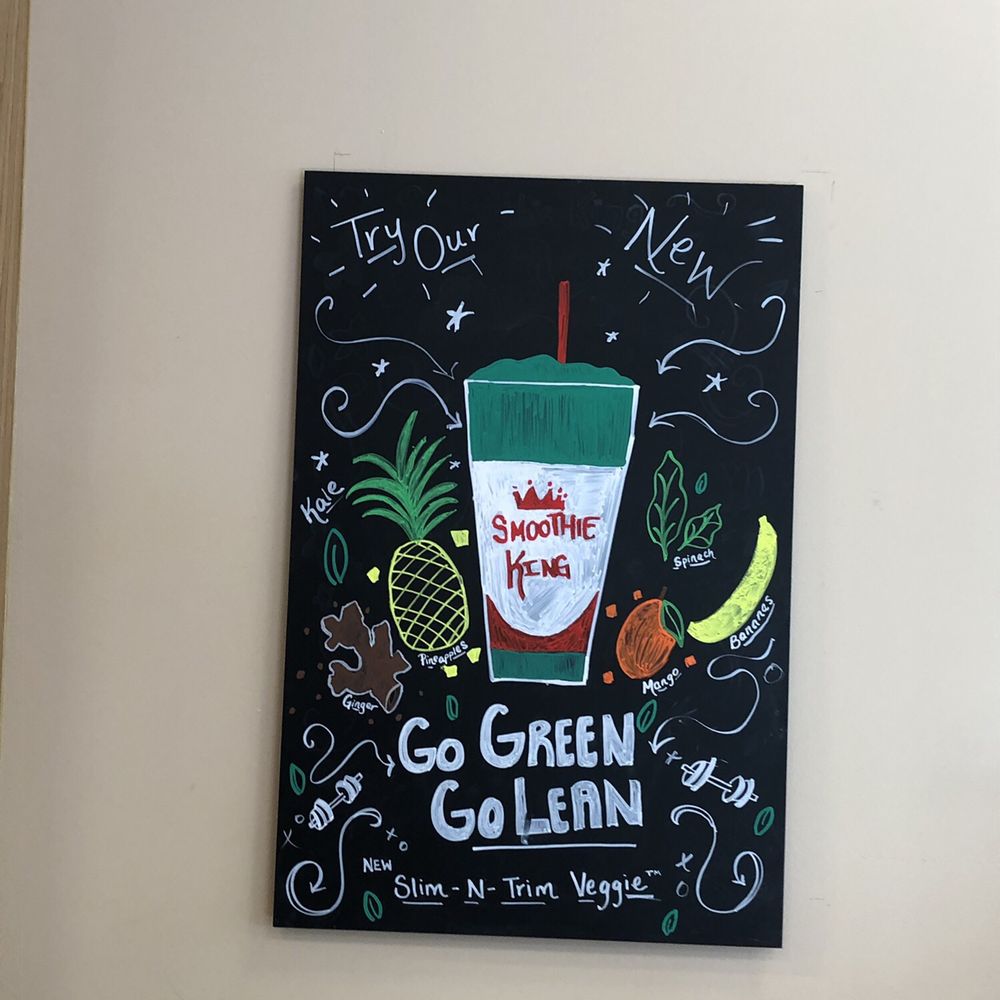 Smoothie King - a green smoothie on a blackboard - Health Markets Near Me - Decatur, Georgia Smoothie King - a green smoothie on a blackboard - Health Markets Near Me - Decatur, Georgia