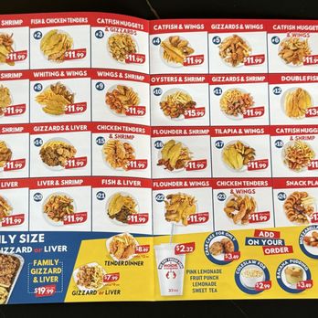 Hook Fish & Chicken - Menu. - Fish & Chips Near Me - Jacksonville, Florida