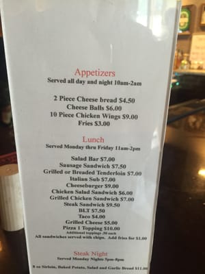 Menu photo 6 The Kee Bar and Grill Waukee, IA
