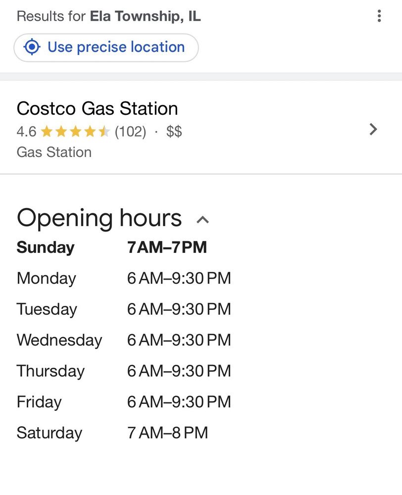 COSTCO WHOLESALE GAS STATION Updated May 2024 680 S Rand Rd, Lake