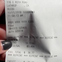 Chevron - Charged .10 extra a gallon