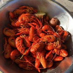 Two lbs boiled crawfish with two potatoes