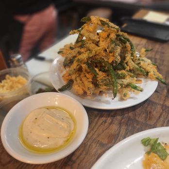 Kazu - Deep fried green beans with truffle oil - Japanese Near Me - Montreal, Quebec