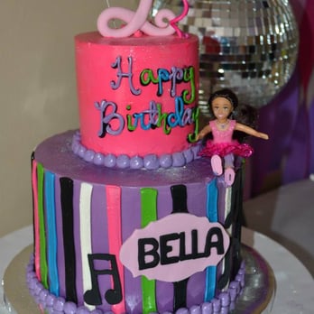 Some Crust Bakery - Cake for dance party themed birthday. Doll was purchased separately. - Bakeries Near Me - Claremont, California Some Crust Bakery - Cake for dance party themed birthday. Doll was purchased separately. - Bakeries Near Me - Claremont, California