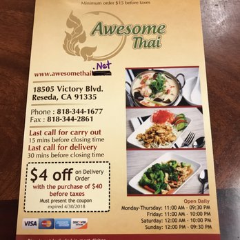 Awesome Thai - Thai Near Me - Reseda, California