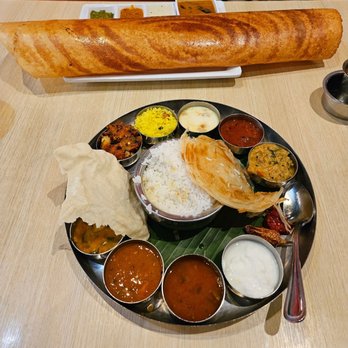 A2B Vegetarian Restaurant - Paper dosa and south Indian thali - Indian Near Me - Frisco, Texas