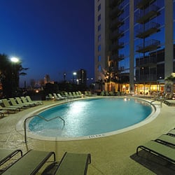 Solaire At the Plaza Condos - Pool at night