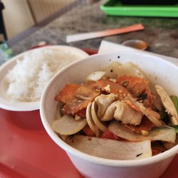 Stadium Thai - Delicious food and highly recommend it! House Ginger stir fry in the picture.