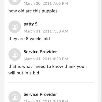 Patty's Pups - 8 weeks is the minimum age before they can legally be shipped. Driver obviously suspects a puppy mill shipment. - Pet Services Near Me - Gurnee, Illinois Patty's Pups - 8 weeks is the minimum age before they can legally be shipped. Driver obviously suspects a puppy mill shipment. - Pet Services Near Me - Gurnee, Illinois
