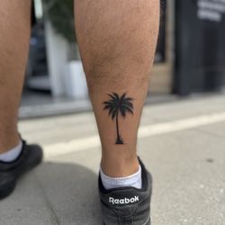 Ocean Front Tattoo - Palm Tree Tattoo