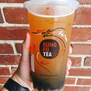 Kung Fu Tea - large mango green tea w/ boba, no ice - Bubble Tea Near Me - Richmond, Virginia Kung Fu Tea - large mango green tea w/ boba, no ice - Bubble Tea Near Me - Richmond, Virginia