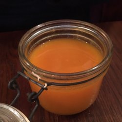 Carrot-Orange soup. It may not look like much, but this packs incredible flavor. Best carrot soup I've ever had.