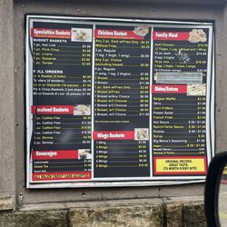 Menu: the covered filets start are 1 - 4