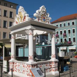 Marktbrunnen Wittenberg - Marktbrunnen in Wittenberg im September 2018.