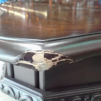Superior Refurbishing - Dented table before - Furniture Reupholstery Near Me Superior Refurbishing - Dented table before - Furniture Reupholstery Near Me