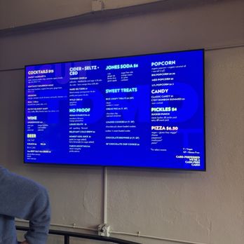 Tomorrow Theater - concessions menu - Cinema Near Me - Portland, Oregon