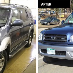 Morse Evergreen Auto Body - An example of our quality craftsmanship. Before and after photos.