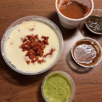 Beto’s Tacos - Queso with chorizo plus 4 salsas - Tacos Near Me - Johns Creek, Georgia