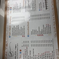 Drunk Tea - Menu