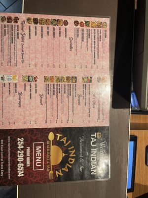 Menu photo 2 Taj Indian Restaurant and Bar Killeen, TX Menu photo 2 Taj Indian Restaurant and Bar Killeen, TX