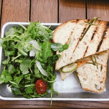 Refinery Rooftop - GRILLED SQUASH SANDWICH made vegan with no cheese or mayo! - Lounges Near Me - New York, New York Refinery Rooftop - GRILLED SQUASH SANDWICH made vegan with no cheese or mayo! - Lounges Near Me - New York, New York