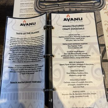 Avanu - Menu - Diners Near Me - New Smyrna Beach, Florida