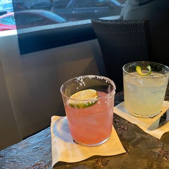 Nick's San Clemente - Watermelon jalapeño margarita with light jalapeños, and house margarita. Perfectly mixed. - American Near Me - San Clemente, California Nick's San Clemente - Watermelon jalapeño margarita with light jalapeños, and house margarita. Perfectly mixed. - American Near Me - San Clemente, California