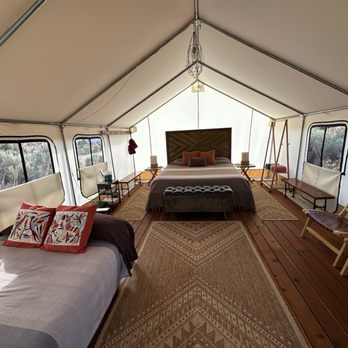 Basecamp 37° - Inside tent - Campgrounds Near Me - Kanab, Utah
