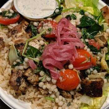 gusto! West Midtown - Tzatziki lemon artichoke with chicken. $9.25. - Fast Food Near Me - Atlanta, Georgia gusto! West Midtown - Tzatziki lemon artichoke with chicken. $9.25. - Fast Food Near Me - Atlanta, Georgia