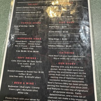 Neal’s Famous BBQ - Menu - Barbeque Near Me - Hamilton, Ohio Neal’s Famous BBQ - Menu - Barbeque Near Me - Hamilton, Ohio
