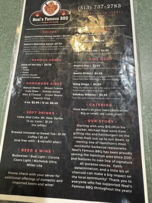 Menu photo 1 Neal’s Famous BBQ Hamilton, OH Menu photo 1 Neal’s Famous BBQ Hamilton, OH