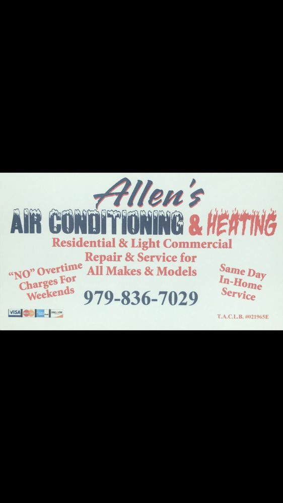 Allen’s Air Conditioning & Heating Heating & Air Conditioning/HVAC