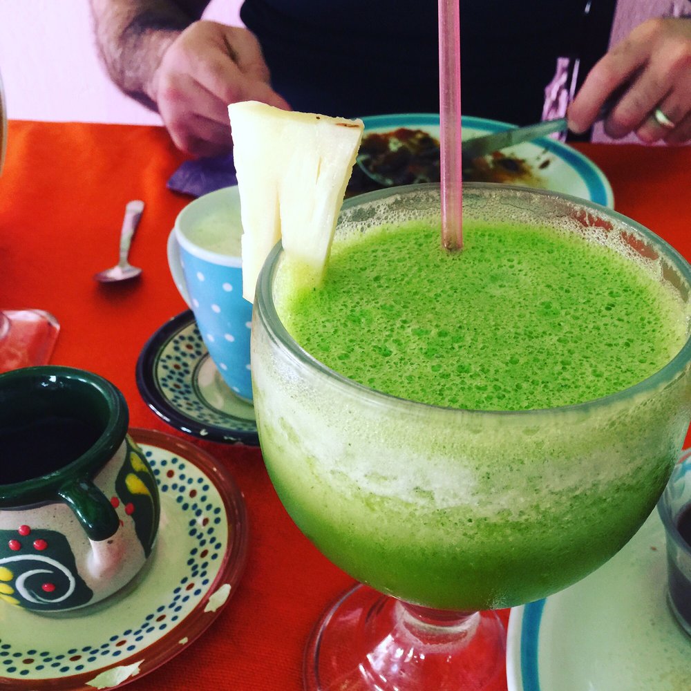 'Anti-flu' juice on the menu! Just the thing when you've got a cold on vaca