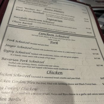 Ol' Heidelberg - Menu - German Near Me - Huntsville, Alabama