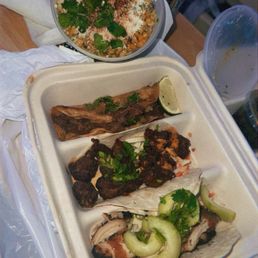 Sreet corn, Birria Taco Order, Mongolian Beef Tacos, Thai chicken taco Sreet corn, Birria Taco Order, Mongolian Beef Tacos, Thai chicken taco