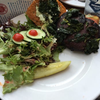 Full Sail Brew Pub - Portobella Sandwich with a Side Salad - Pubs Near Me - Hood River, Oregon Full Sail Brew Pub - Portobella Sandwich with a Side Salad - Pubs Near Me - Hood River, Oregon