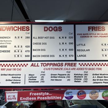 Five Guys - Menu - Fast Food Near Me - Henderson, Nevada